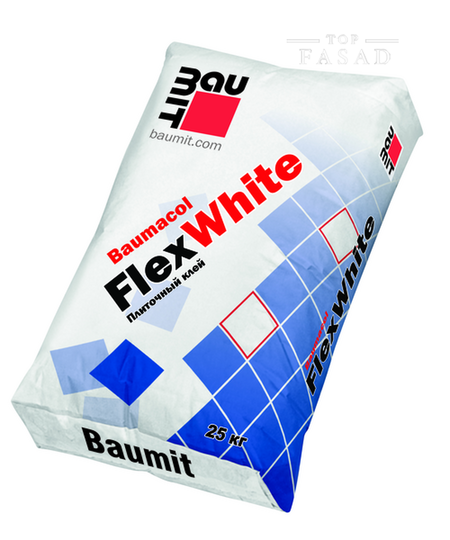 Baumit Baumacol FlexWhite, Высокоэластичный белый клей для плиткй, C2TES1, 25 кг